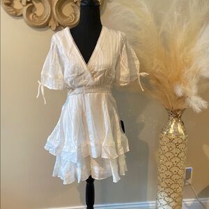 Lulu's Chic White Mini Dress